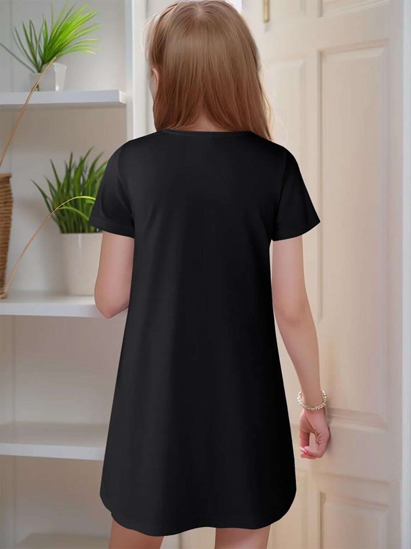 Just a Girl Who Loves Fall Pumpkins Girls' Summer Dress (Front Printing)