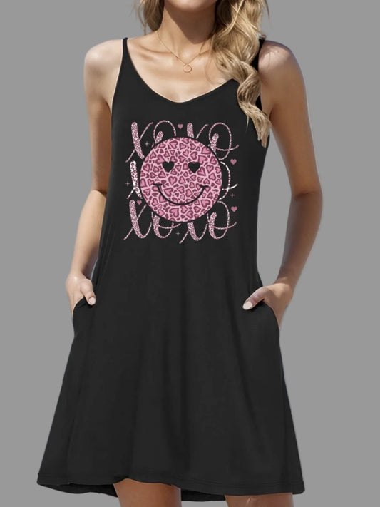 Happy Face XO's Women's Spaghetti Strap Night Dress (Made in USA)