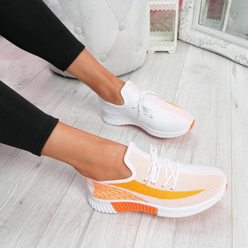 Women's Elegant Lace Up Mesh Round Toe Casual Sneakers