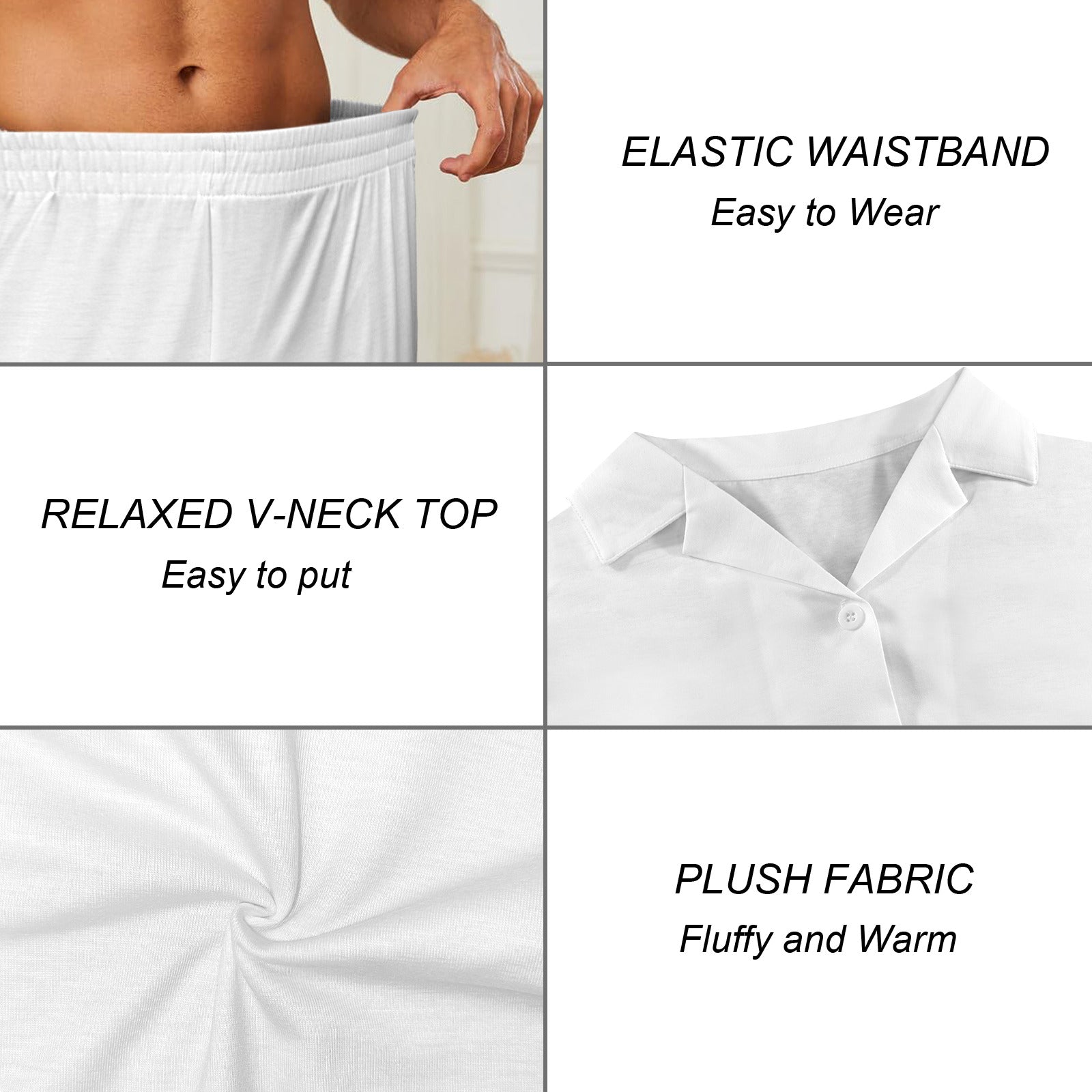 Men's Supercharged Sports Car V-Neck Shorts Pajama Set (Made in USA)