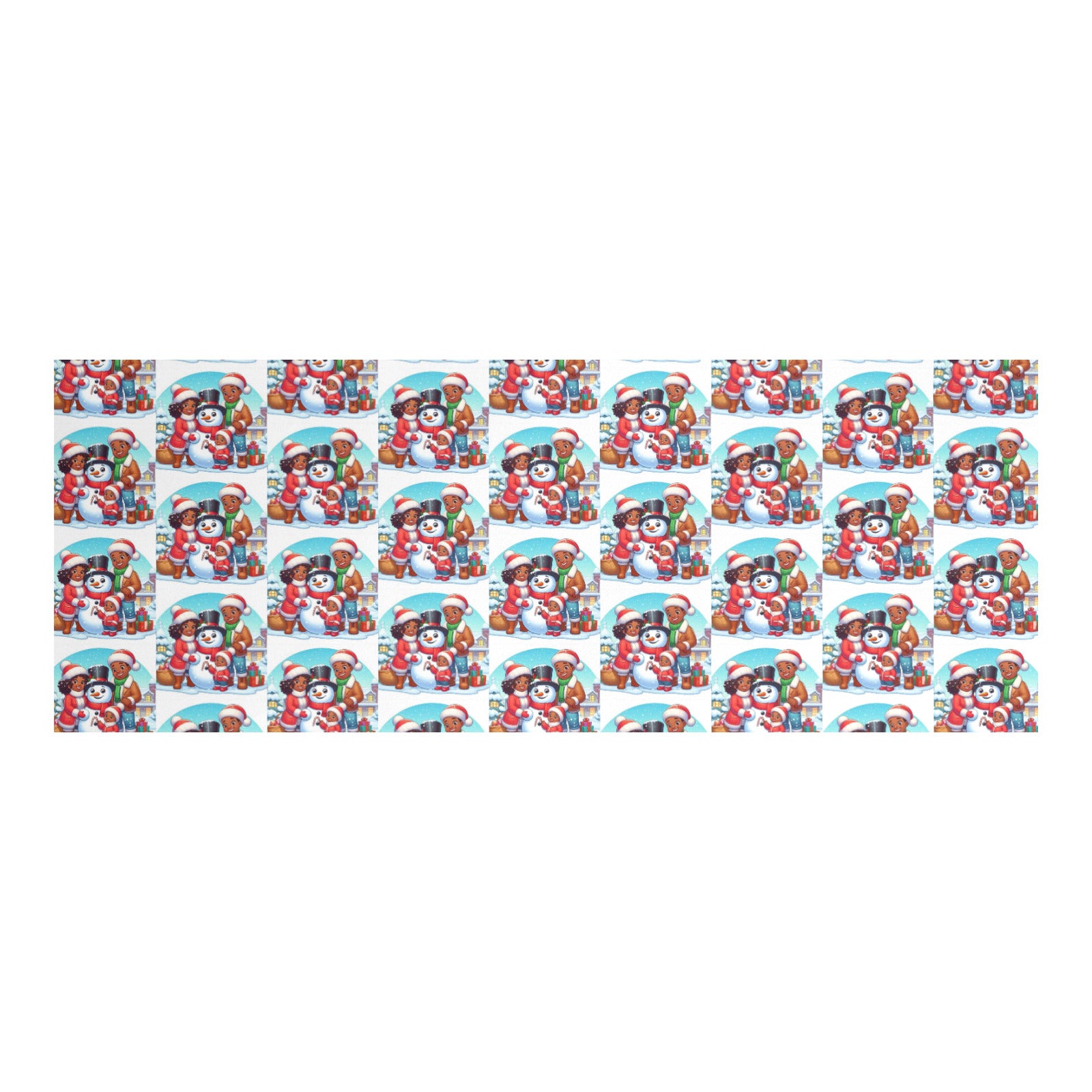 Christmas Family 2 Rolls of Coated Gift Wrapping Paper (Made in USA)