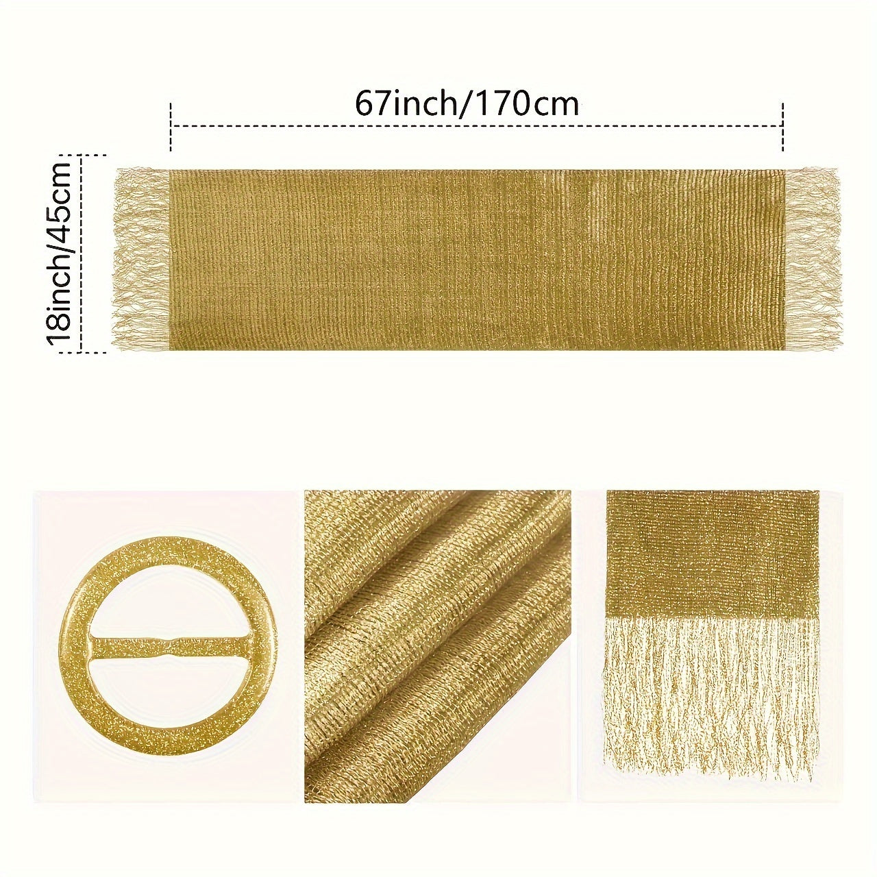 Elegant Formal Metallic Shawl and Wrap