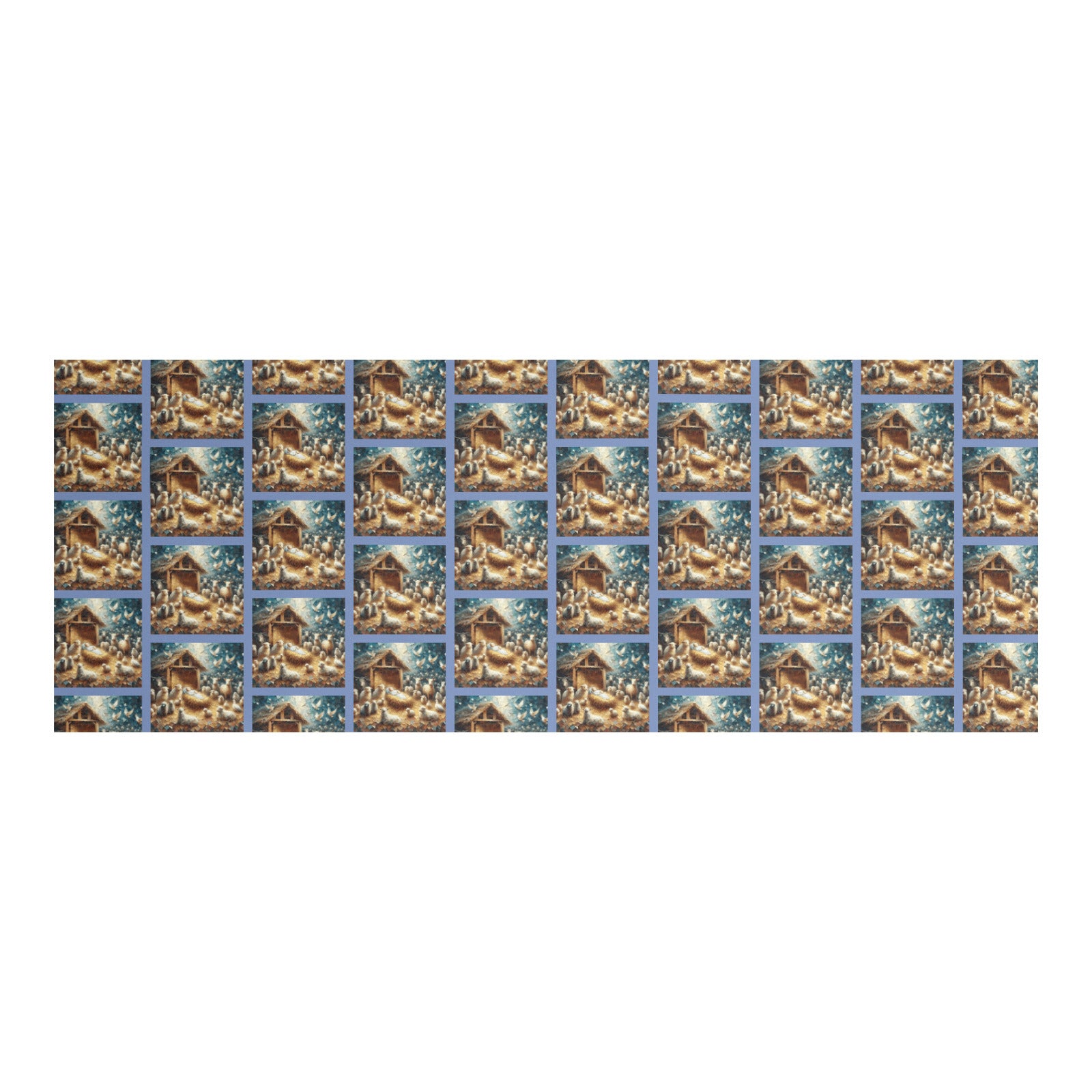 Baby Jesus in the Manger Coated Gift Wrapping Paper - 2 Rolls (Made in USA)