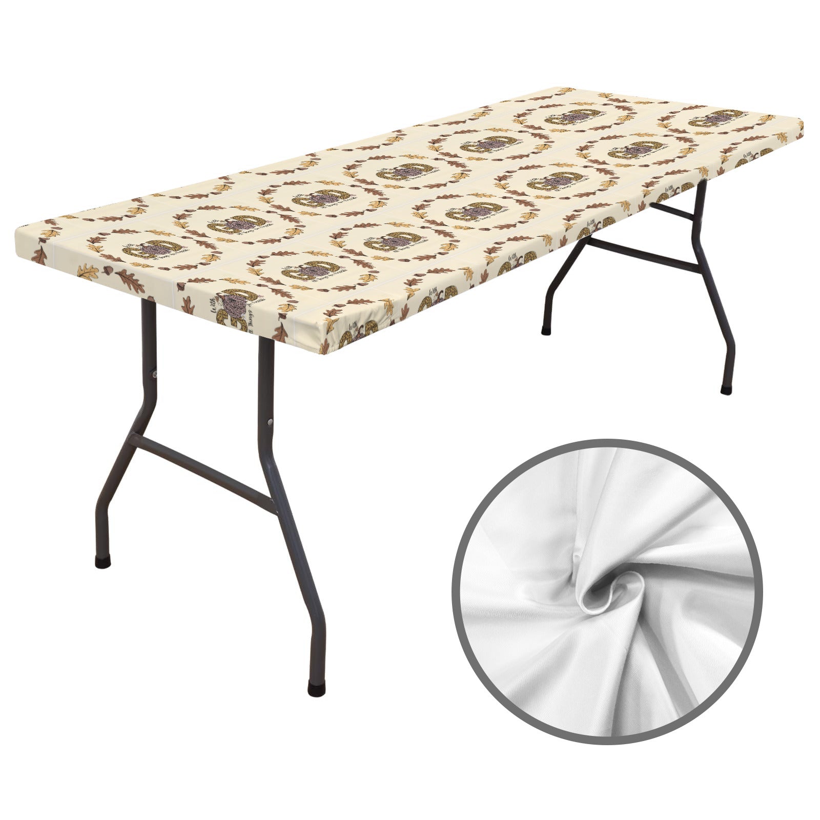 With God All Things Possible Custom Elastic Fitted Tablecloth 72x30 inch (Made in USA)
