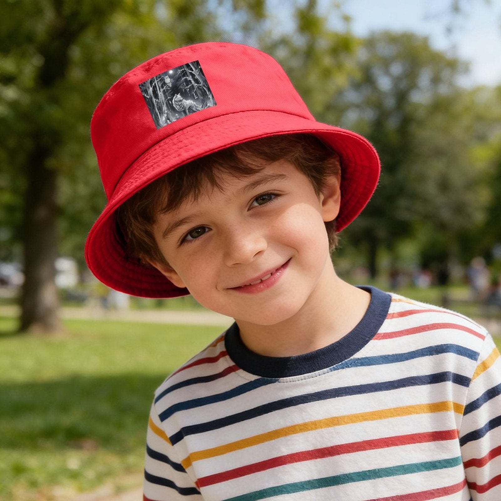 Ethereal Wolf Children’s Bucket Hat (Front Printing)