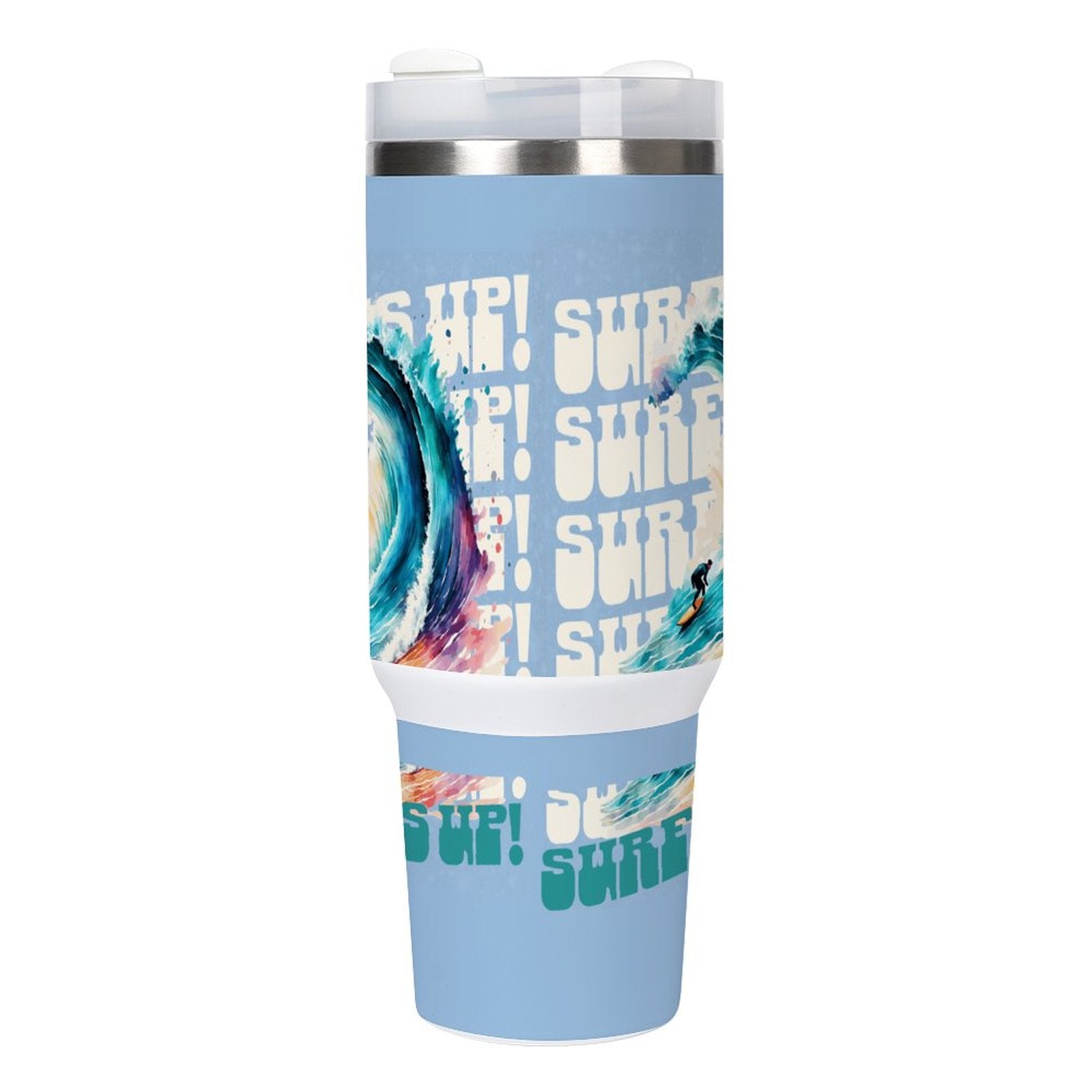 Surf's Up 40oz Stainless Steel Insulated Tumbler with Handle and Lid