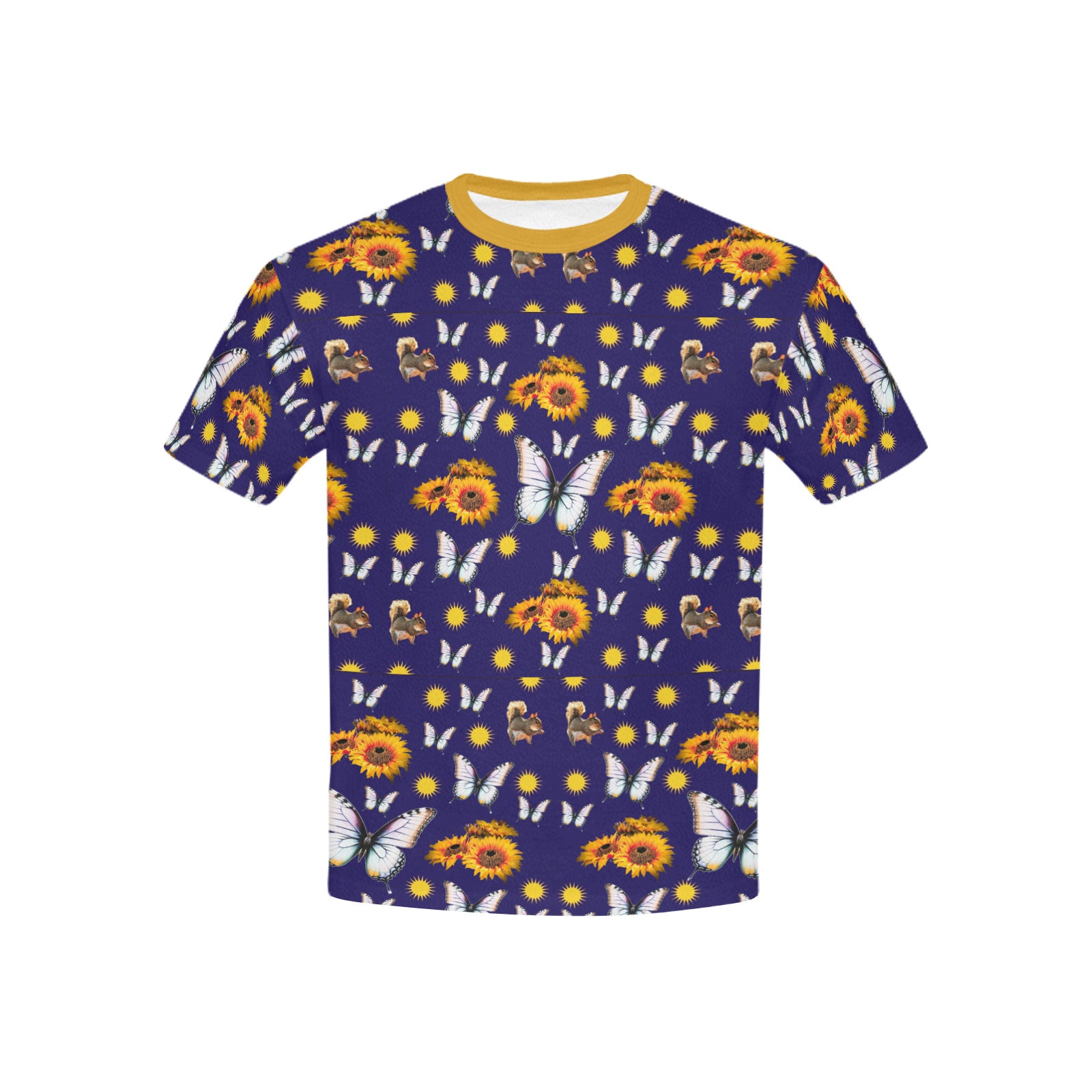 Child's Butterflies and Sunflowers Printed T-shirt (Made in USA)