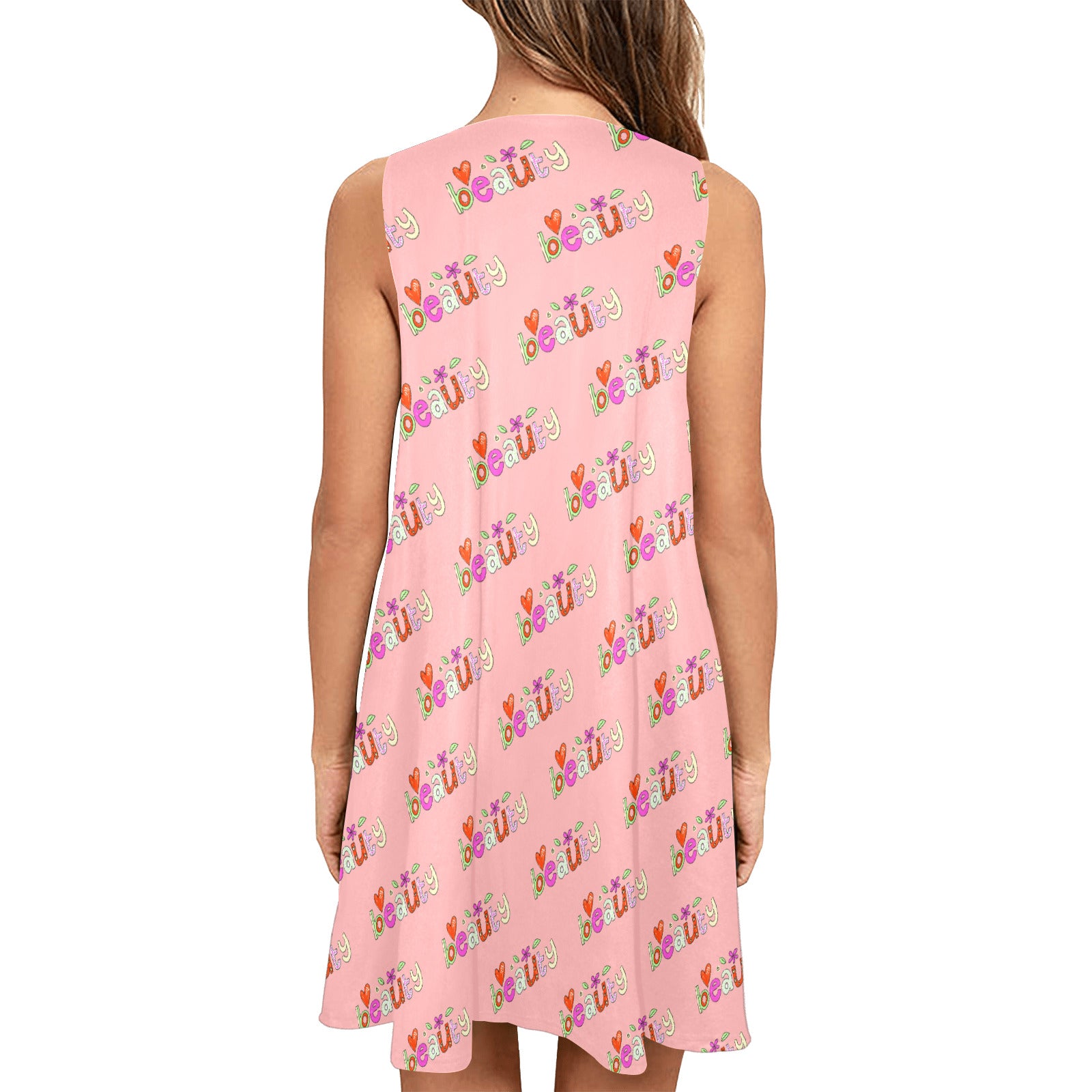 Beauty Sleeveless A-Line Pocket Dress (Model D57)