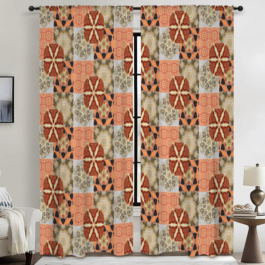 Crazy Quilt Heritage Revival Floor-To-Ceiling Curtains -  52" x 84" (Made in USA)