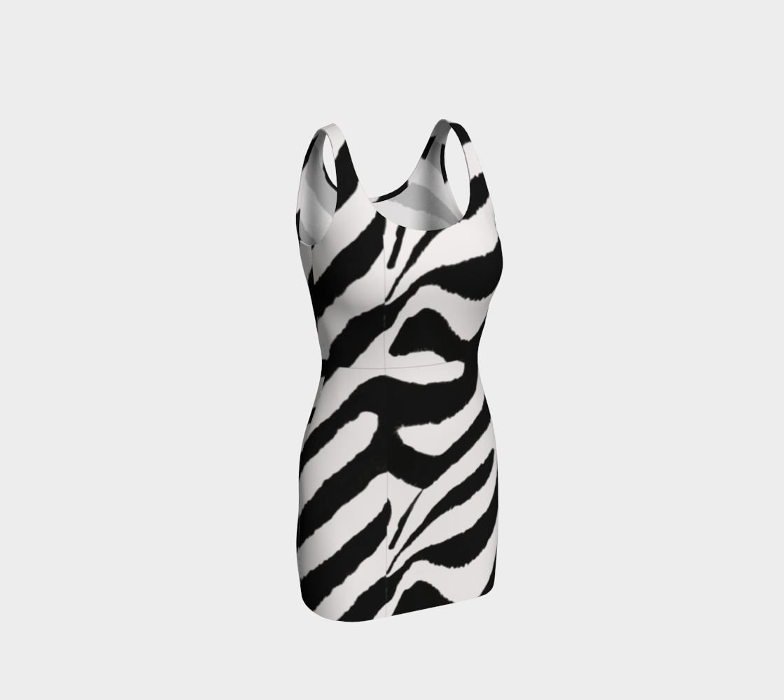 Zebra Stripes Short Bodycon Dress