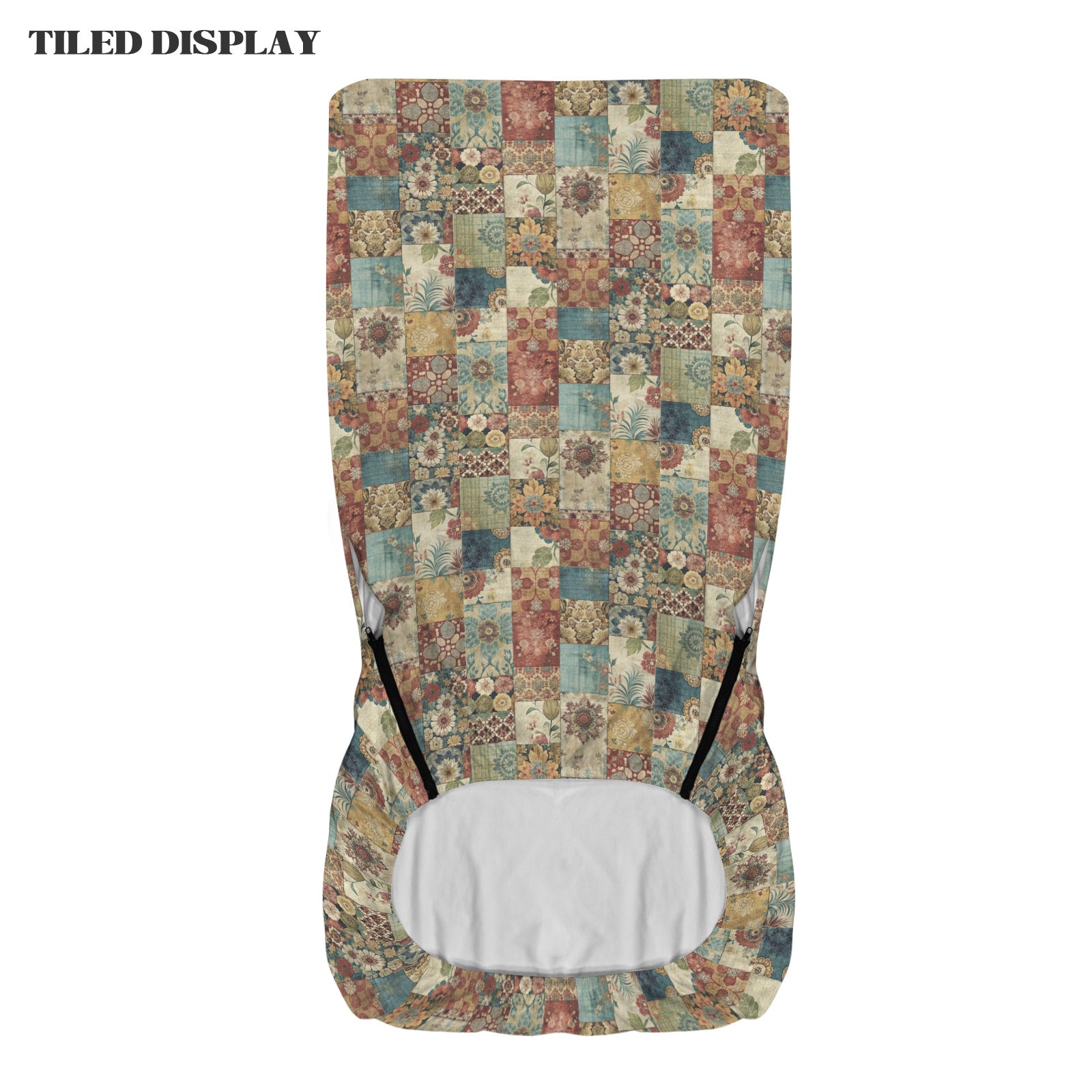 Patchwork Quilt Faux Design Office Chair Cover (Made in USA)