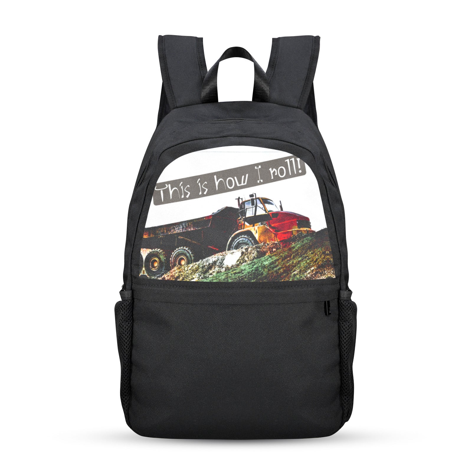 This is How I Roll Casual Backpack (Upper Part Printing) (Model 1753)