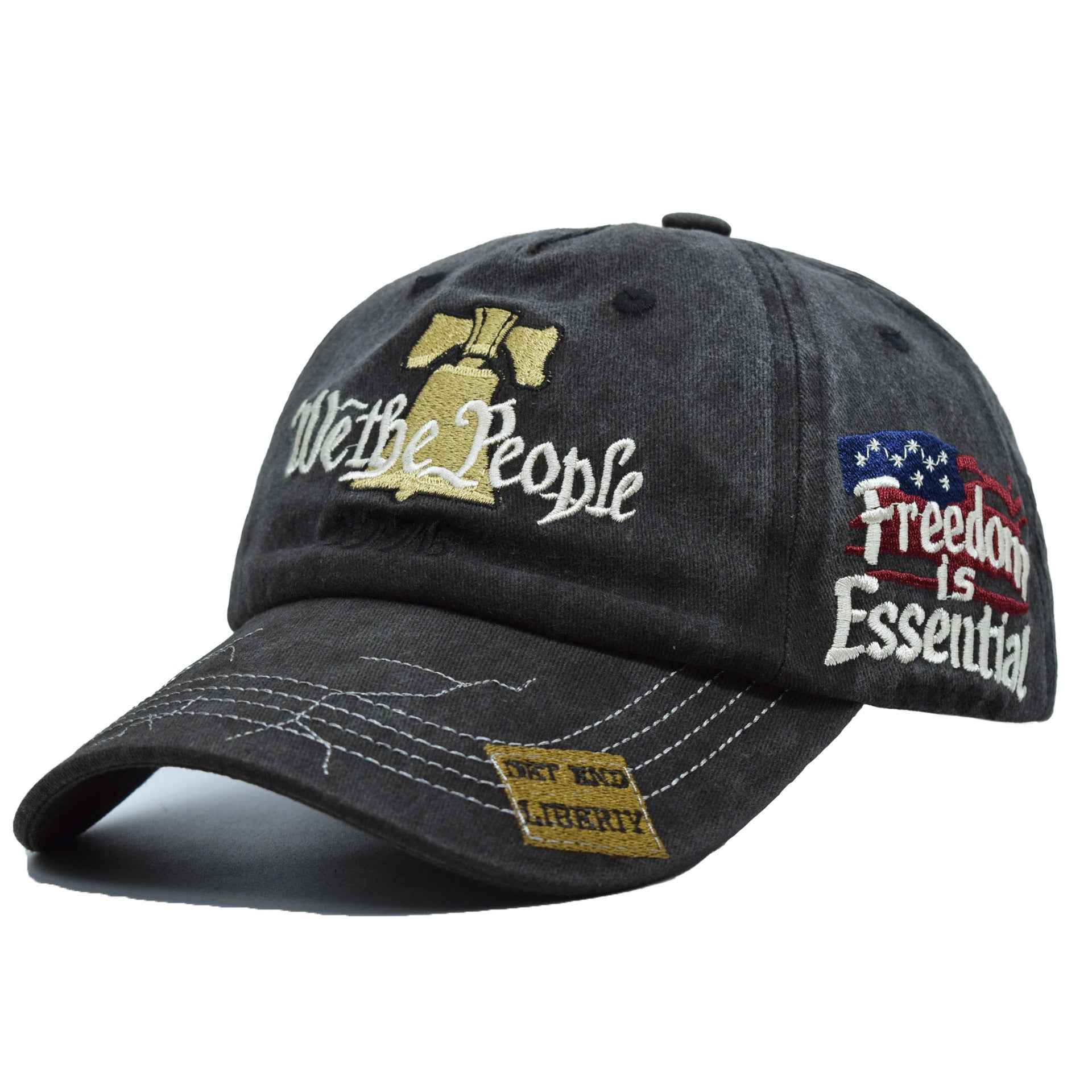 Women's Embroidered Cotton Baseball Cap | Retro Letter Style