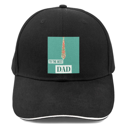 Best Dad Ever Polka Dots Sandwich Peak Cap (Made in USA)