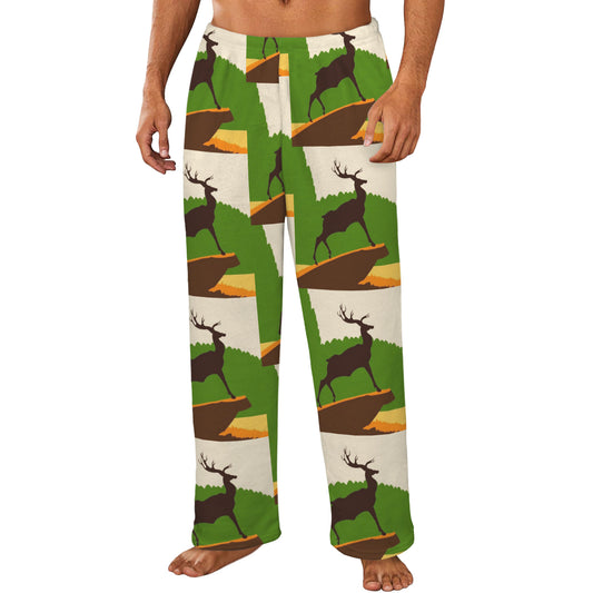 Wild Buck Men's Flannel Pajama Trousers (Model Sets 02)(Made in Queens)