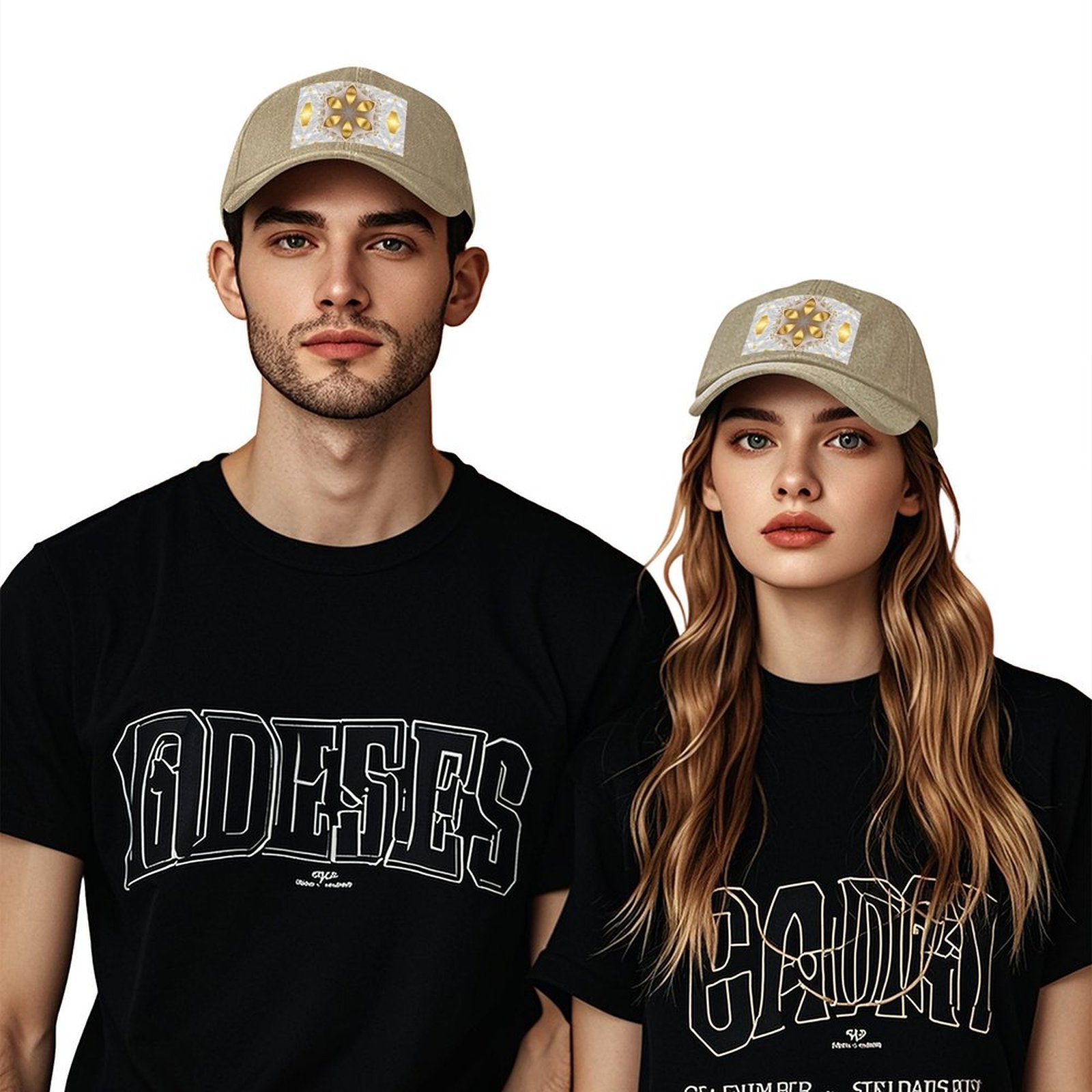 Golden Design Cotton Vintage Washed Denim Baseball Cap (Made in USA)