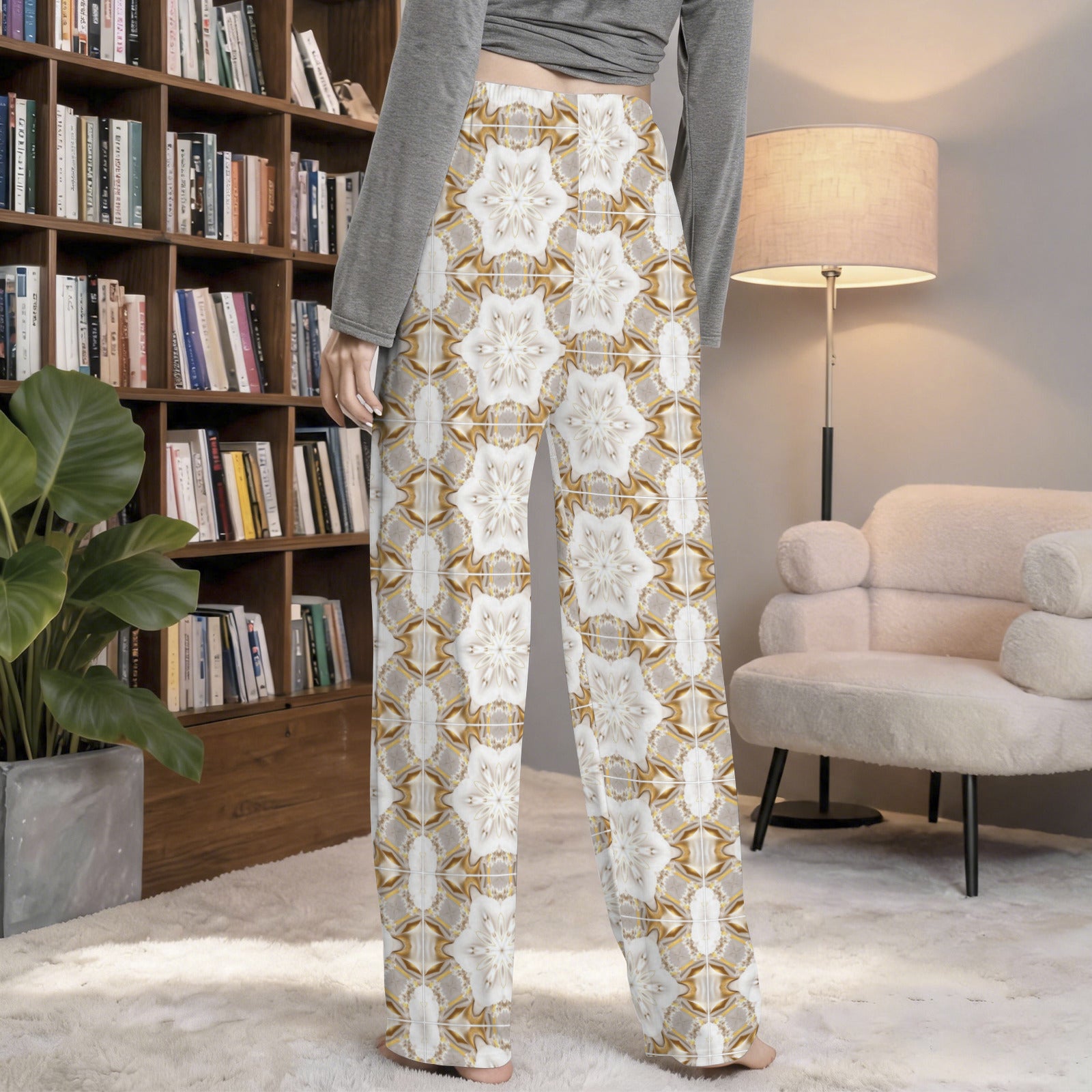 Raised on Dirt Roads and Jesus Women's Drawstring Lounge Pants Without Pockets (Model L84)