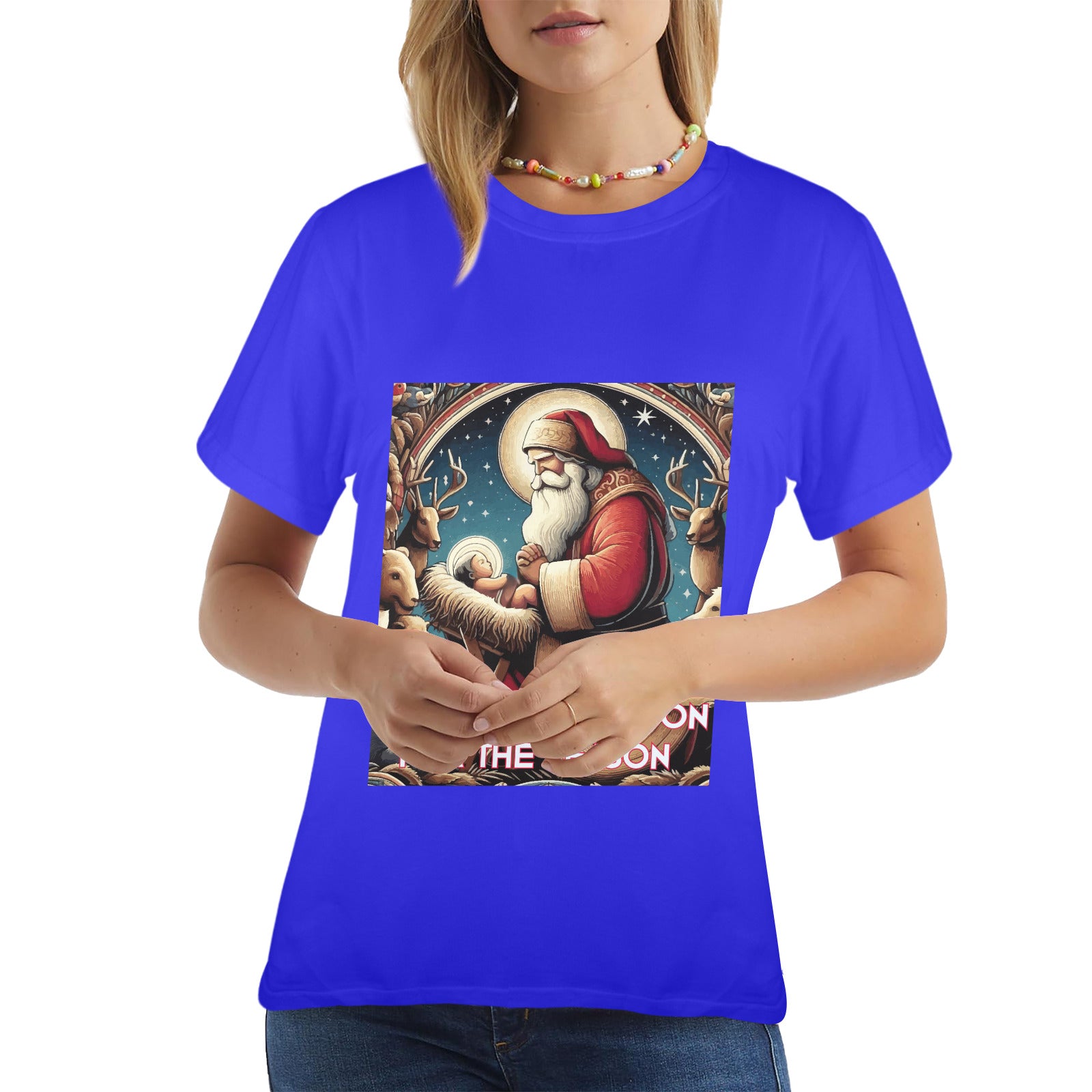 Women's Jesus is the Reason for the Season Graphic T-shirt（Made in USA）