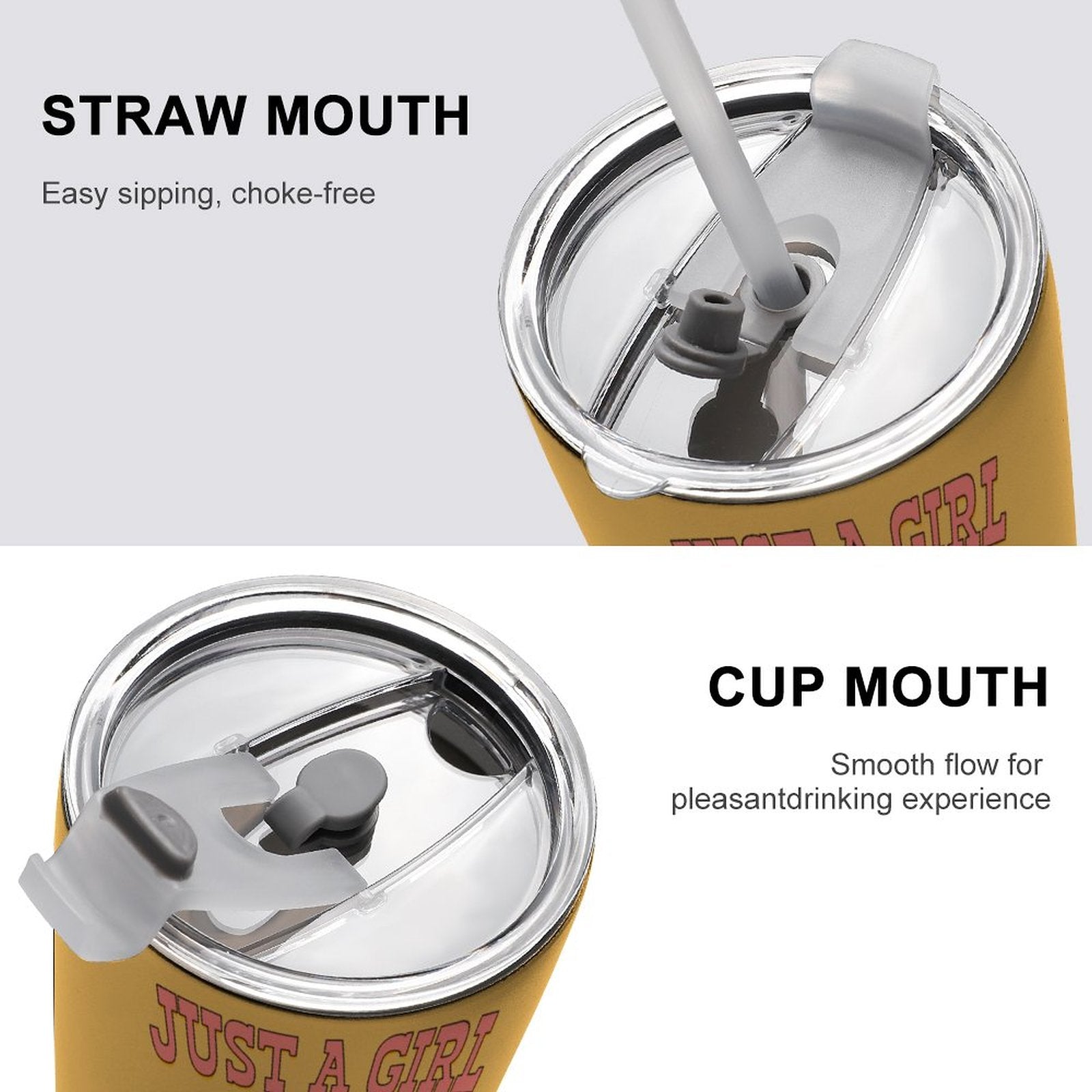 Just a Girl Who Loves Fall Pumpkins 20oz Insulated Stainless Steel Cup with Lid