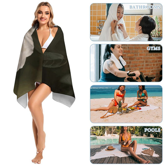 White Rose Bath or Beach Towel - 61.4" x 30.3"