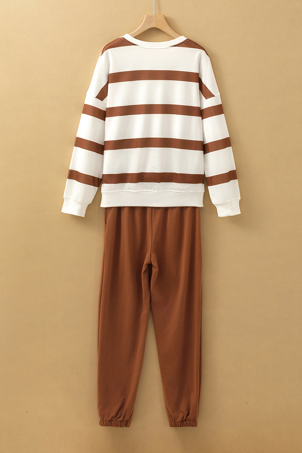 Women's Striped Pullover and Joggers Pants Set for Effortless Style