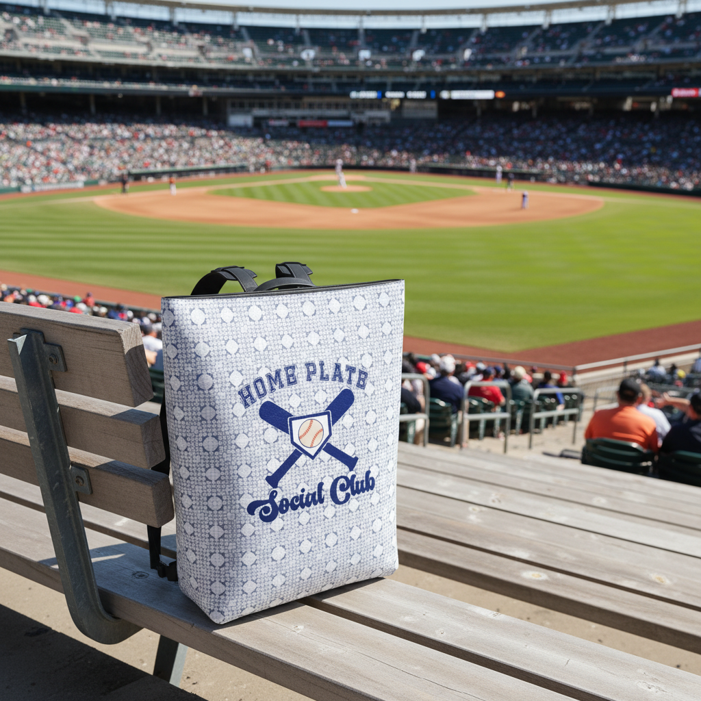Baseball Home Plate Social Club Vegan Leather Backpack