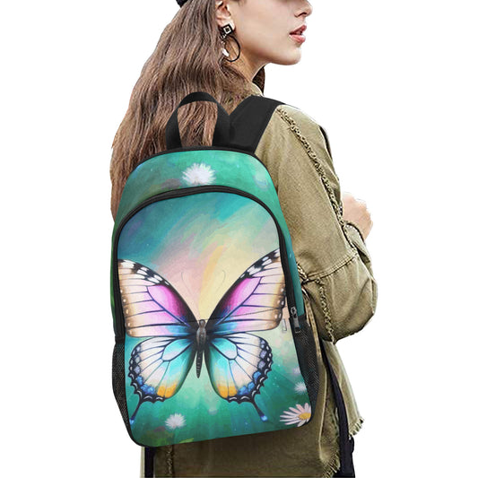 Beautiful Butterfly Backpack with Side Mesh Pockets