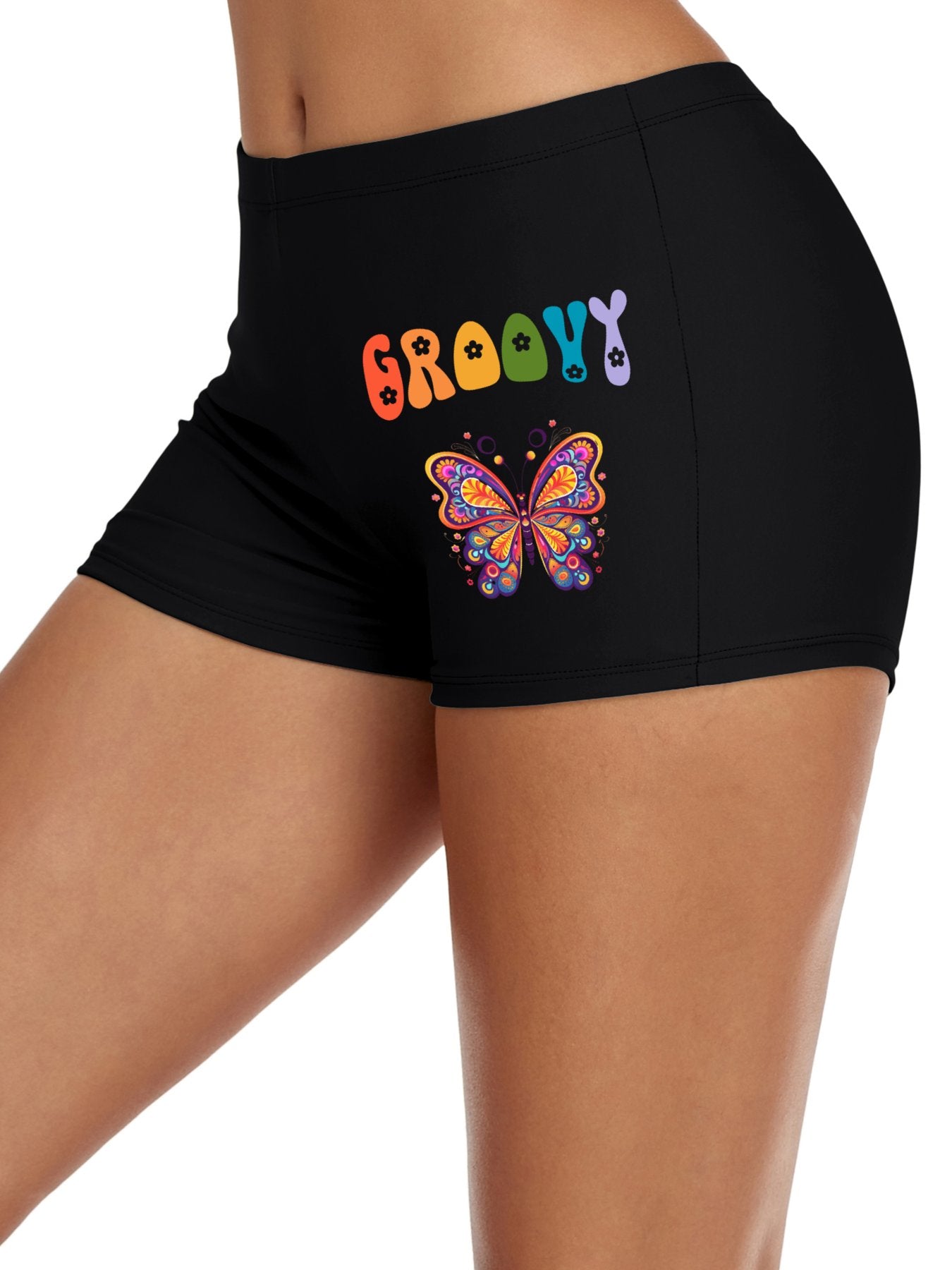Groovy Butterfly DTF Boxer Brief for Women(Front Printing)