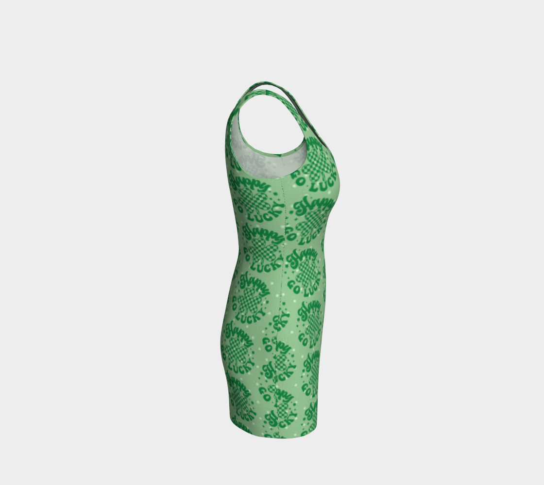 Happy Go Lucky Green Mini Bodycon Dress