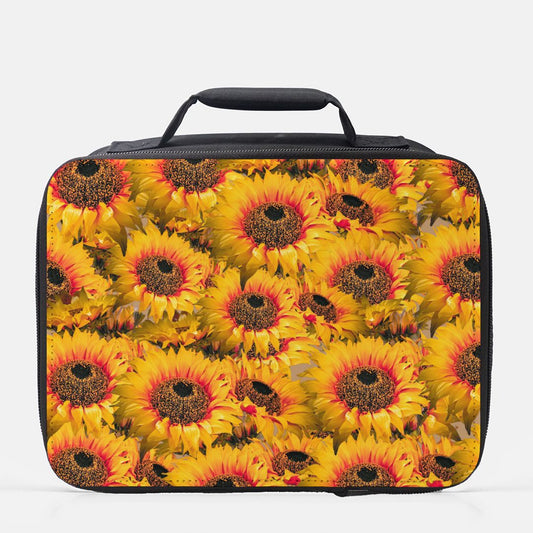 Sunflower Background Small Insulated Lunch Box - Shell Design Boutique