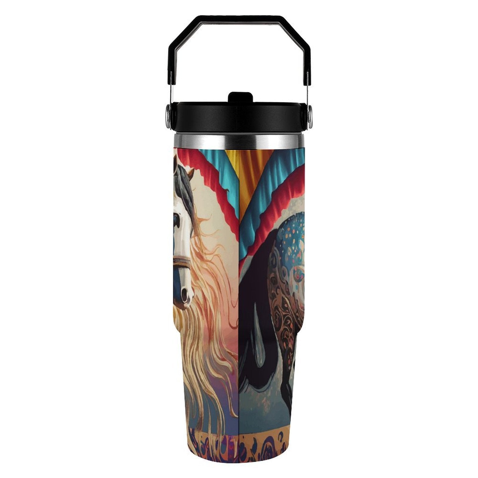 Bejeweled Horse 30 oz Stainless Steel Water Bottle