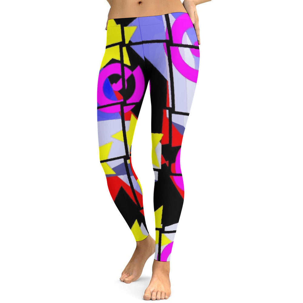 Women's Printed Designs Fitted Yoga Pants Leggings