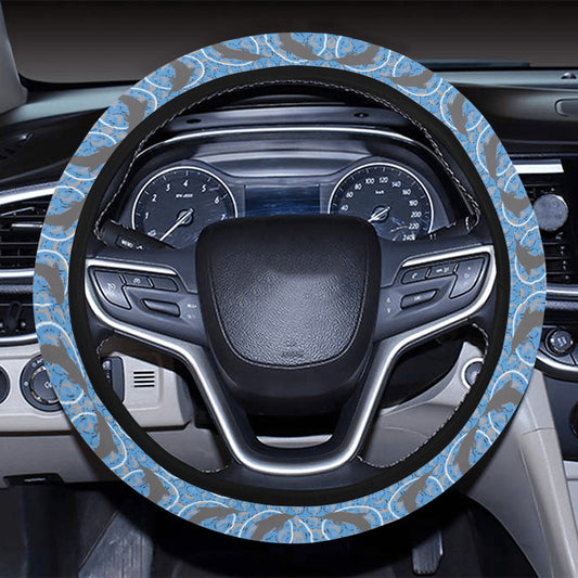 Dancing Dolphins Steering Wheel Cover with Elastic Edge