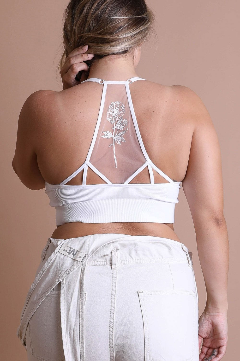 Flower Back Tattoo Plus Bralette