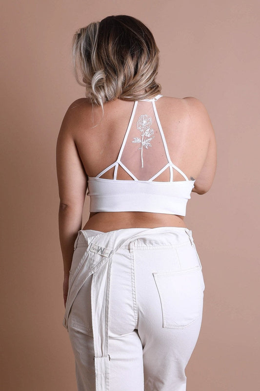 Flower Back Tattoo Plus Bralette