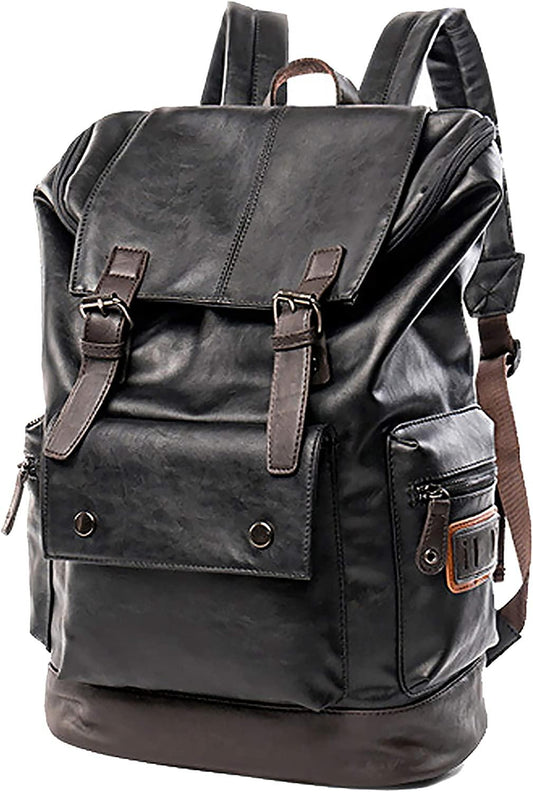 FR Fashion Co. 18" Men's Vintage Leather Backpack