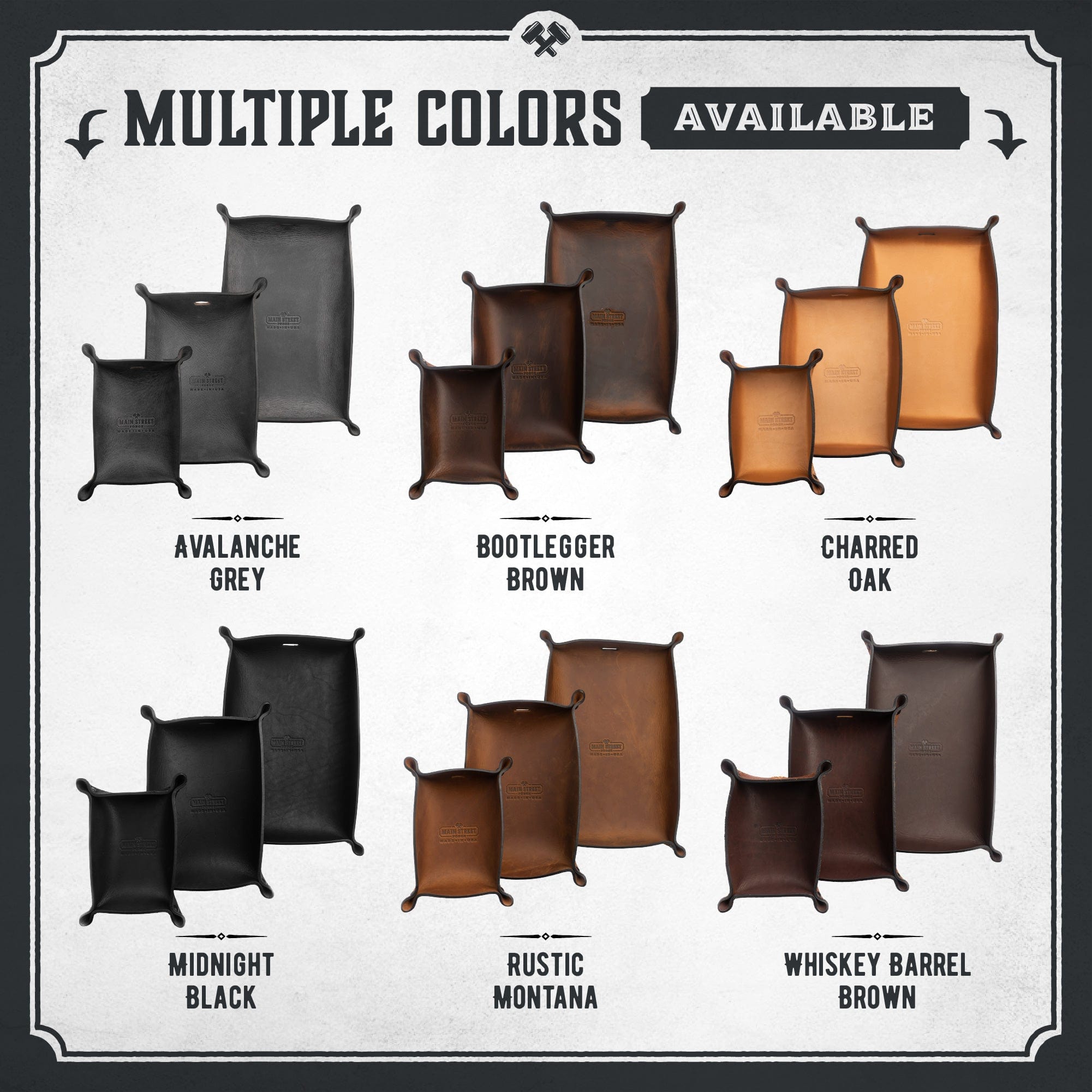 Full Grain Leather Valet Tray and Charging Station