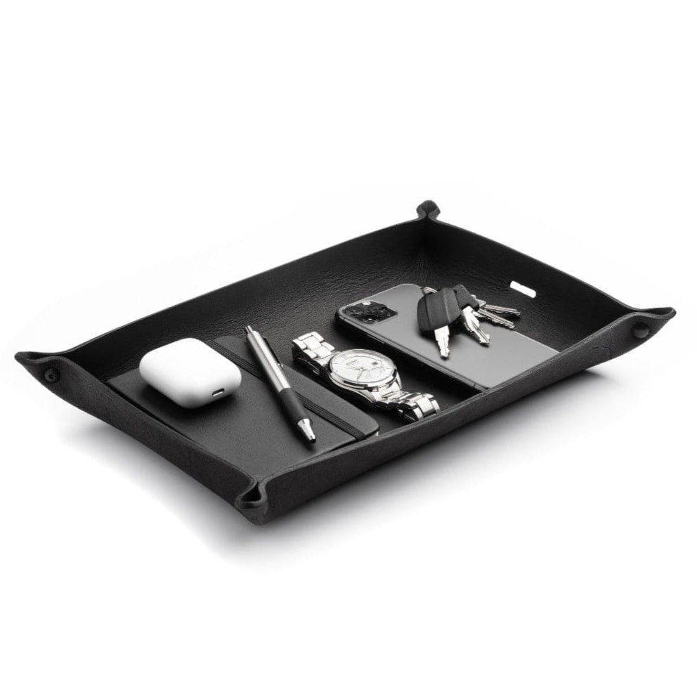 Full Grain Leather Valet Tray and Charging Station