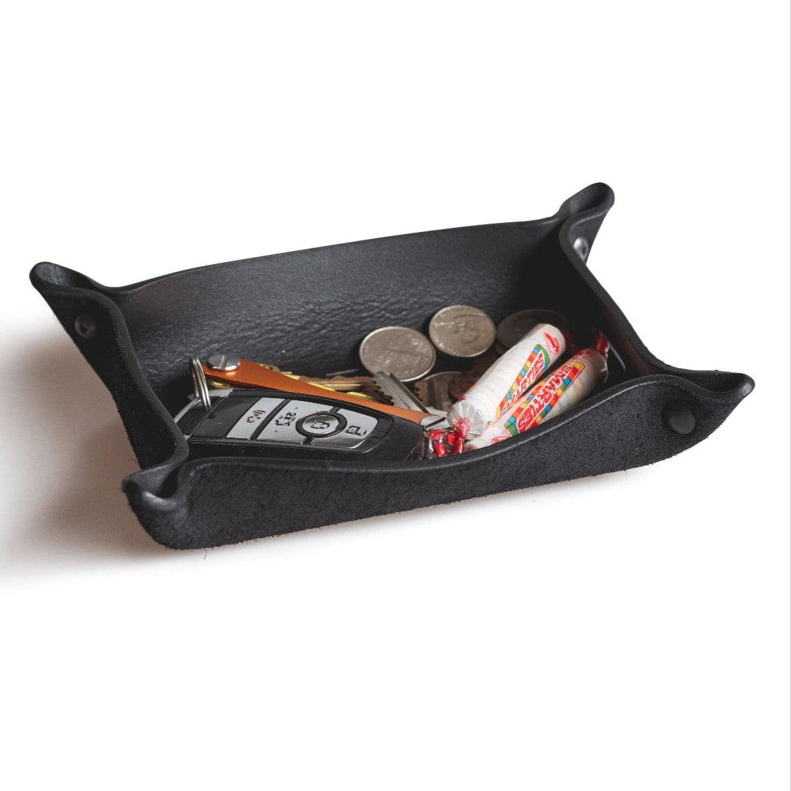 Full Grain Leather Valet Tray and Charging Station