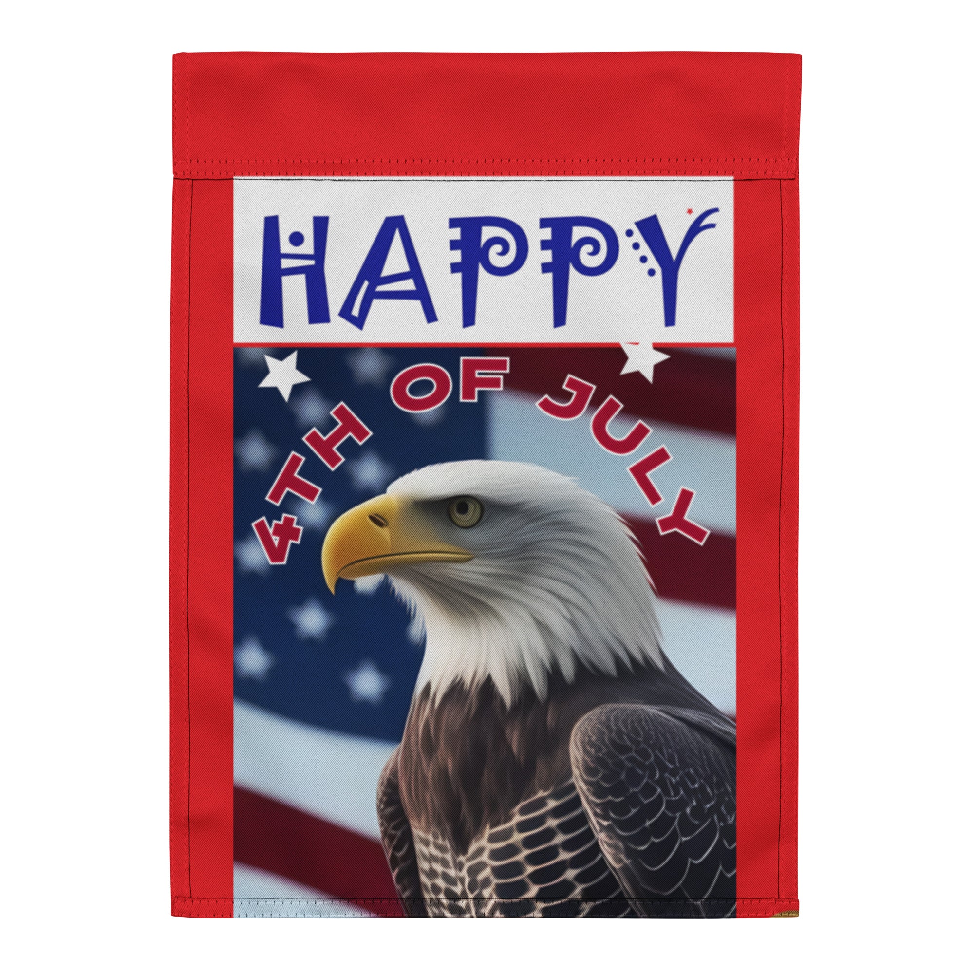 Happy 4th of July with Bald Eagle Garden Flag - 12