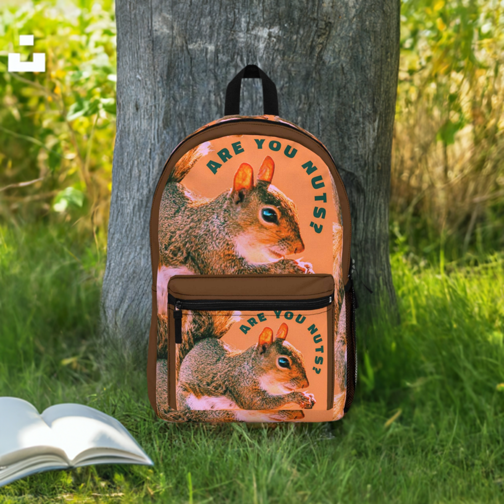Are You Nuts? Funny Squirrel Backpack - Shell Design Boutique