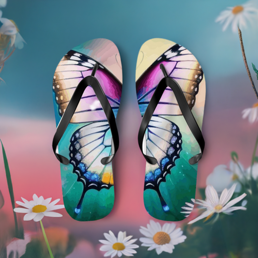 Magnifiques tongs papillons et marguerites pour femmes