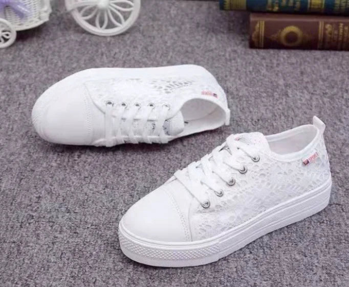 Women's Elevated Casual Canvas Shoes with Breathable Mesh