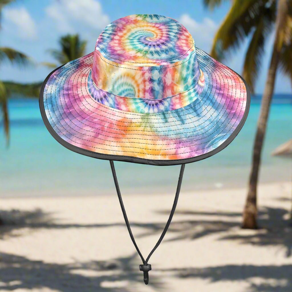 Classic Tie Dye Sun Hat Wide Brim Bucket Hat