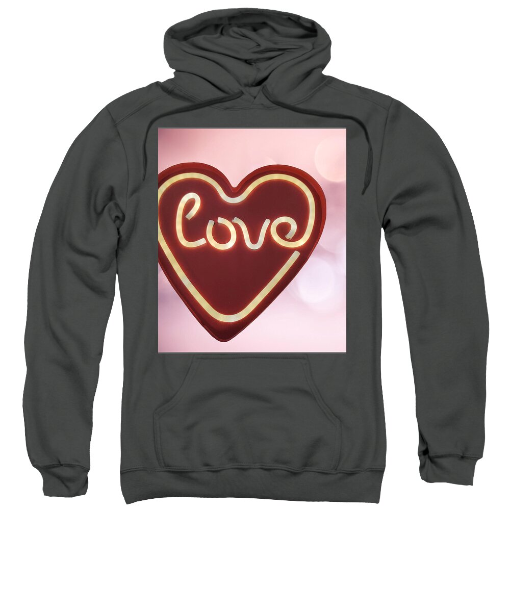 Heart-Shaped Love Neon Sign - Sweatshirt