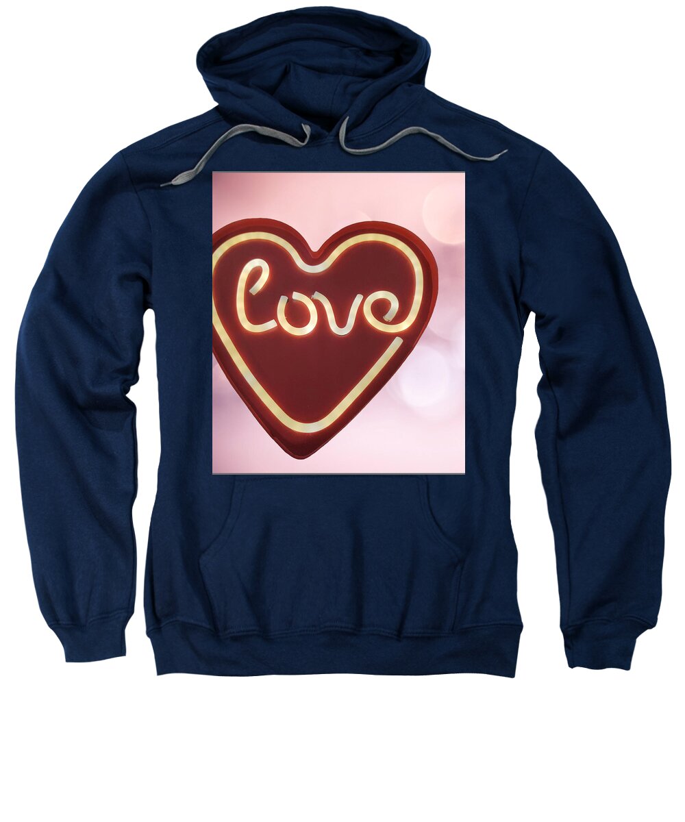 Heart-Shaped Love Neon Sign - Sweatshirt