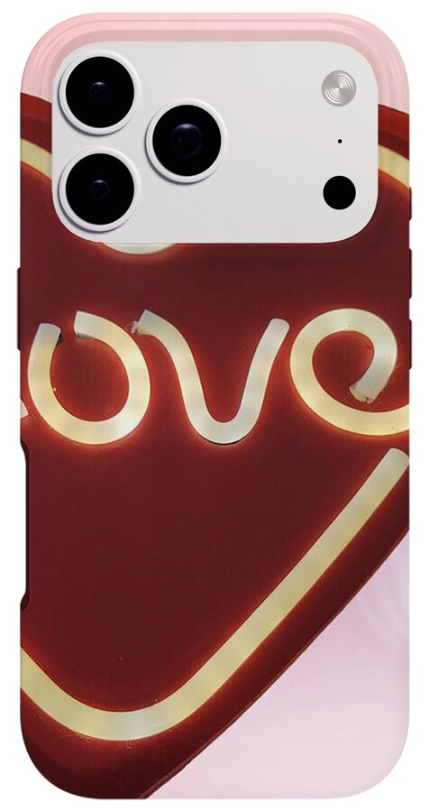 Heart-Shaped Love Neon Sign - Phone Case