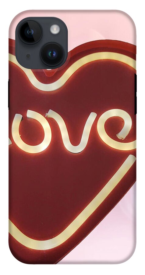 Heart-Shaped Love Neon Sign - Phone Case