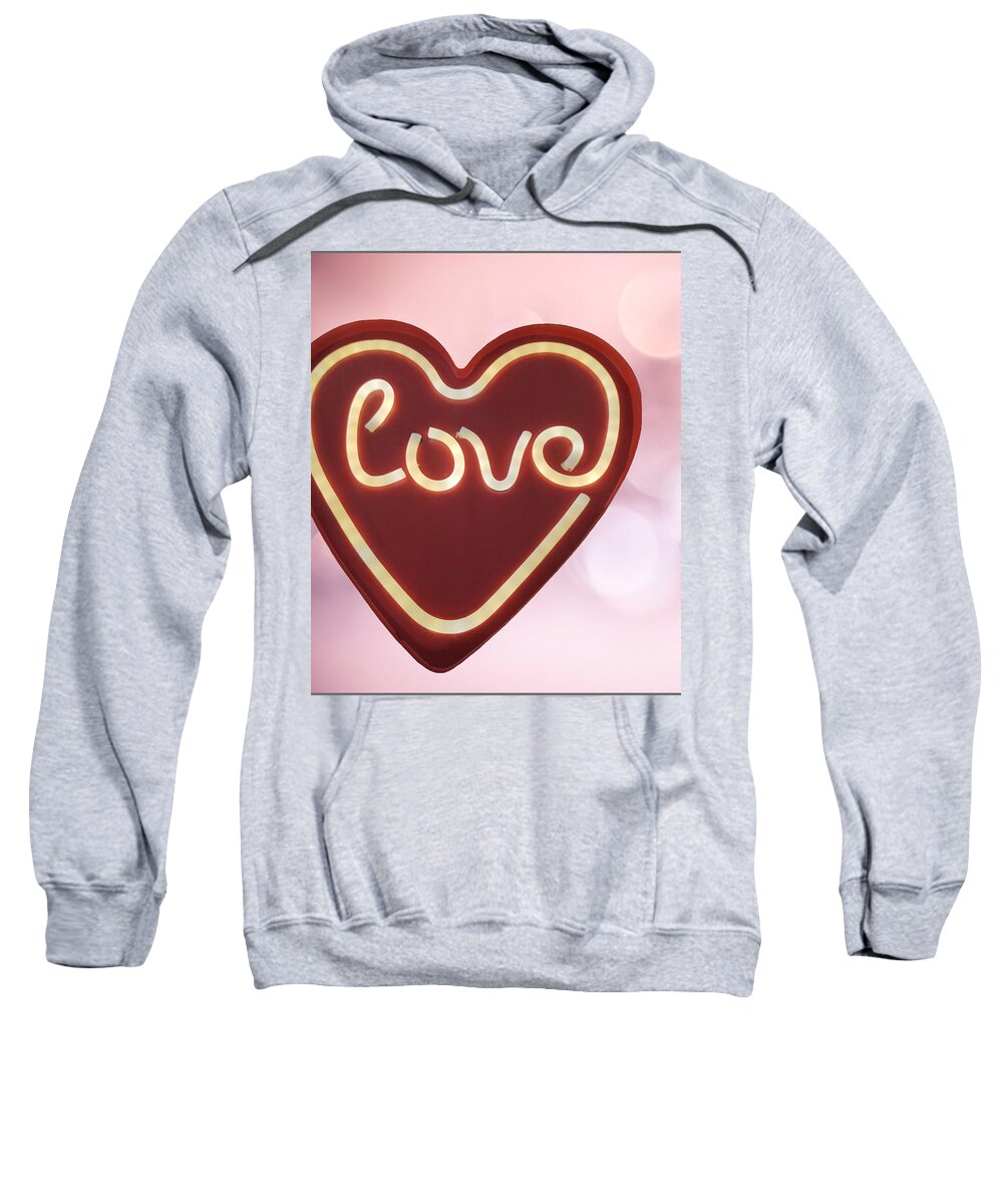 Heart-Shaped Love Neon Sign - Sweatshirt