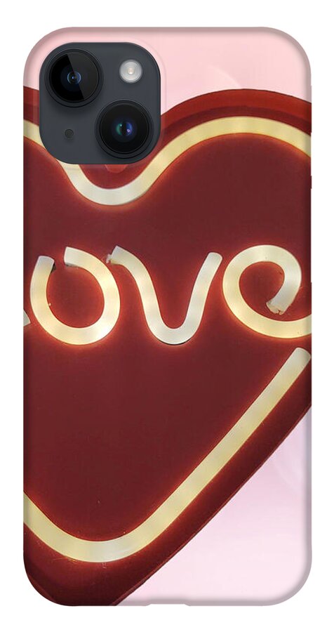 Heart-Shaped Love Neon Sign - Phone Case
